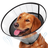 BARKLESS soft dog cone XXL with neck measurement guide helps ensure proper fit and effective recovery.