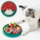 Barkwhiz tazón lento con hongo rotatorio para fomentar la curiosidad y juego.