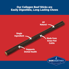 Barkworthies Plain Collagen Sticks all natural ingredients label emphasizes simplicity