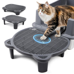 Bartuke adjustable cat ramp step provides easy entry for senior cats.