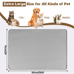 Bartuke silicone pet mat non-slip surface keeps bowls from sliding during meals.