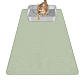Bartuke cat litter mat 34x22 top view showing broad coverage to reduce scatter.