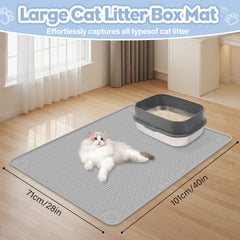 Bartuke cat litter mat easy-clean design lets you sweep or rinse away debris quickly