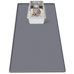 Bartuke cat litter mat extra-large coverage protects floors and reduces scatter