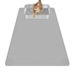 bartuke cat litter mat large 34x22 coverage keeps litter contained around the box.