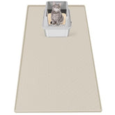 Bartuke cat litter mat large coverage under a litter box protects floors.