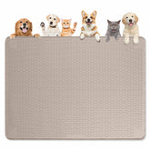 Bartuke dog food mat 50x35 raised edge protects floors from spills