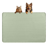 Bartuke dog food mat extralarge 34x22 green flat keeps floors clean during meals