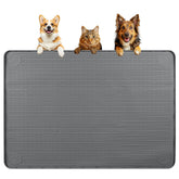 Bartuke dog food mat raised edge keeps spills contained during meals.