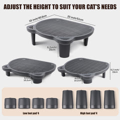 Bartuke elevated cat litter step built from thick plastic for durability.