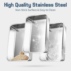 Bartuke high-sides stainless steel litter box for containment
