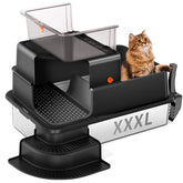 Bartuke XXXL litter box front view shows spacious interior for large cats