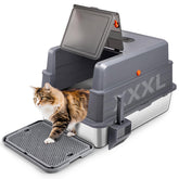 Bartuke XXXL litter box lid view with 180° flip cover for easy cleaning.