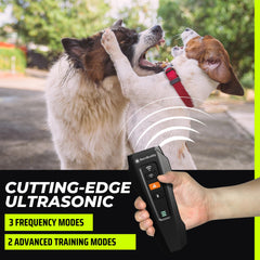 BarxBuddy 2nd Gen outdoor use demonstrates long-range ultrasonic training during walks