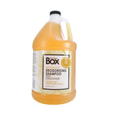 BatherBox deodorizing shampoo bottle; powerful odor control for deep cleaning.