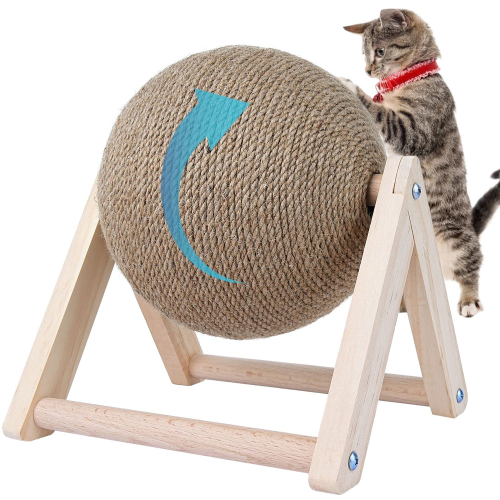 BATTIPAW cat-scratcher-sisal-ball: natural sisal ball to satisfy scratching urges and protect furniture.
