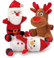 BBeary Christmas Santa toy, plush for gentle chewing and cuddly play.