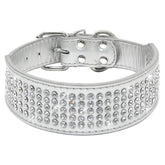 Bbmmayy rhinestones dog collar 2in wide highlights sparkling crystals for stylish daily wear.