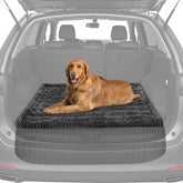 BBTO pet bed mat on car backseat showing non-slip protection and comfort
