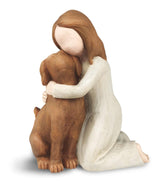 BC BINGO CASTLE dog angel figurine front view, memorial elegance for pet lovers