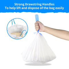 BCHARYA drawstring closure demonstrates quick secure sealing after use