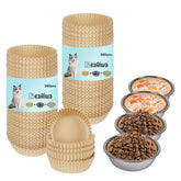 BeaAiwa disposable cat-food bowl liners pack for mess-free meals