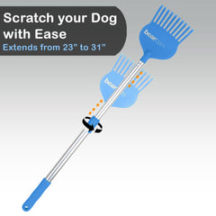 Bearback Bearbark Dog Scratcher uses nylon bristles and aluminum handle for durability.