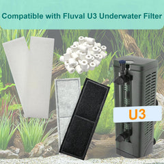 Beaufan carbon foam pads for Fluval U3 reduce odors and boost clarity.