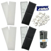 Beaufan foam pads for Fluval U3 improve debris capture and water flow.