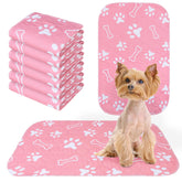 BEAUTYZOO 6-pack washable pee pads show absorbent surface for quick cleanup.
