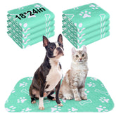 BEAUTYZOO 8-pack washable pee pads shown flat, ideal for potty training and reusable protection.