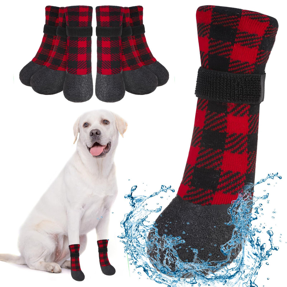 BEAUTYZOO anti-slip dog boots shown in side view for grip on indoor surfaces