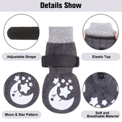 BEAUTYZOO anti-slip dog socks worn by a dog for stable indoor traction