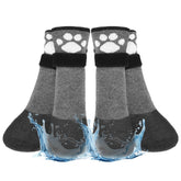 BEAUTYZOO anti-slip dog socks on wood floor showing indoor grip