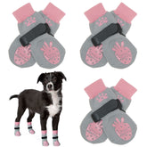 BEAUTYZOO anti-slip dog socks provide paw protection with enhanced floor grip for hardwood surfaces.