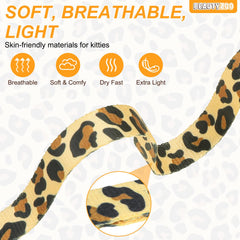 beautyzoo arnés gato estampado leopardo para visibilidad