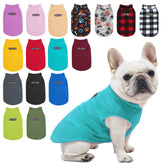 BEAUTYZOO dog fleece vest back view shows dual D rings for secure leash walks.