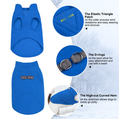BEAUTYZOO Dog Fleece Vest leash connection with two D-rings for stronger walks