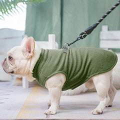 BEAUTYZOO dog fleece vest pullover style demonstrates stress-free putting on and taking off.