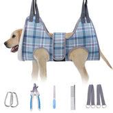 BEAUTYZOO dog grooming hammock side view for calm nail trimming and easy access