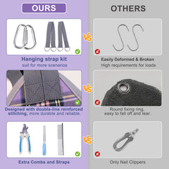 BeautyZoo dog grooming hammock wide underbody support prevents pinching.
