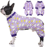 BEAUTYZOO dog pajamas medium back length 12in for a comfy, secure lounge fit.
