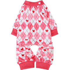 BeautyZOO dog pajamas back length 10in for a snug warm fit