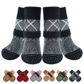 BEAUTYZOO dog socks with anti-slip bottom for confident steps on slick hardwood floors.