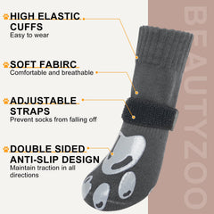 BEAUTYZOO Dog Socks in breathable fabric for all-day comfort.