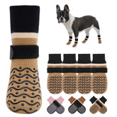 BEAUTYZOO Dog Socks with grippers provide traction on slick floors for confident movement.