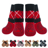 Beautyzoo dog socks pack front view with anti-slip traction for indoor adventures.