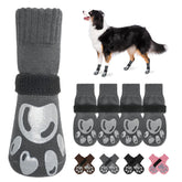 BEAUTYZOO Dog Socks with paw-print traction for safer hardwood floors.