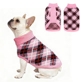 BEAUTYZOO dog sweater pink knit closeup for cozy warmth on chilly walks.