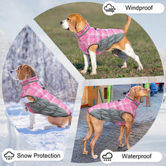 BEAUTYZOO dog-winter-coat-fleece-lined interior provides cozy warmth.